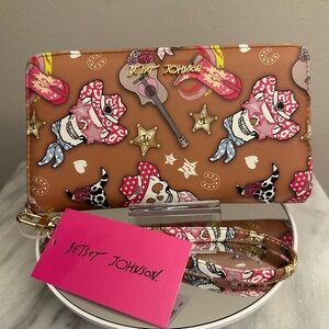 Betsey Johnson Cowboy Wristlet NWT Rare Find!